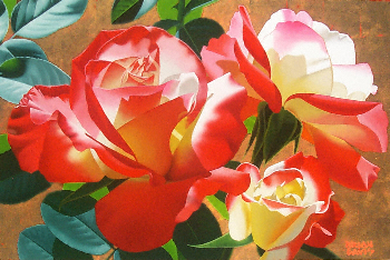 Still life floral, all kinds of reality flowers oil painting  55